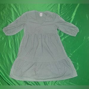 Gap Maternity Sage Green Eyelet Mini Dress size Small